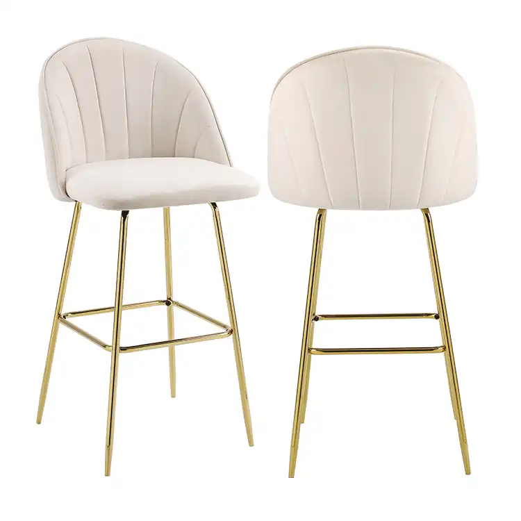Top Shell Shape Metal Bar Stools for Restaurants & Cafés